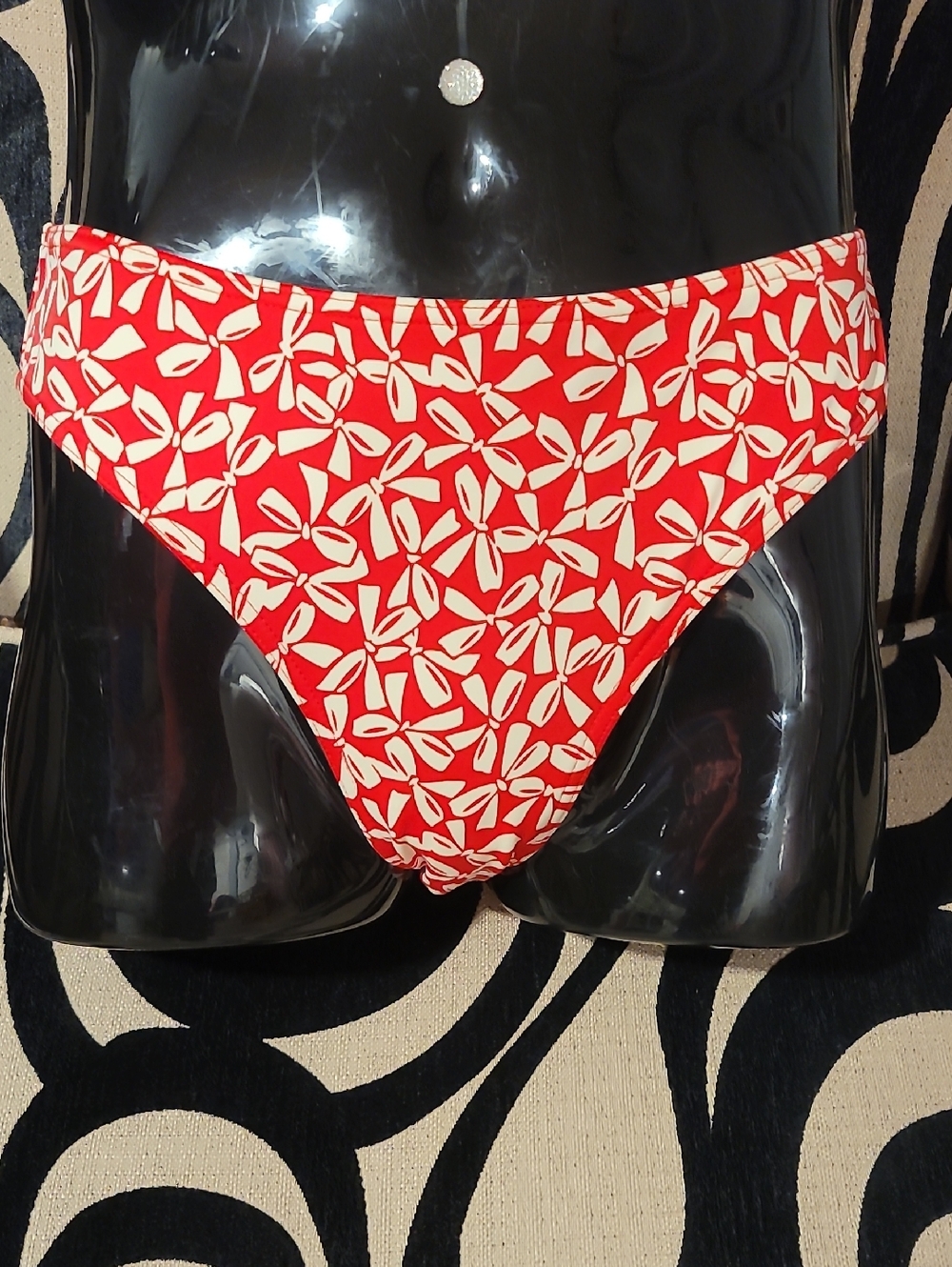 Freya Red and Cream Floral Bikini Brief